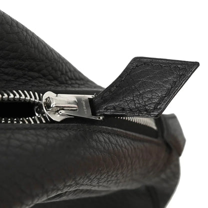 Hermes 2004 Black Fjord Plume Doc 38 Handbag