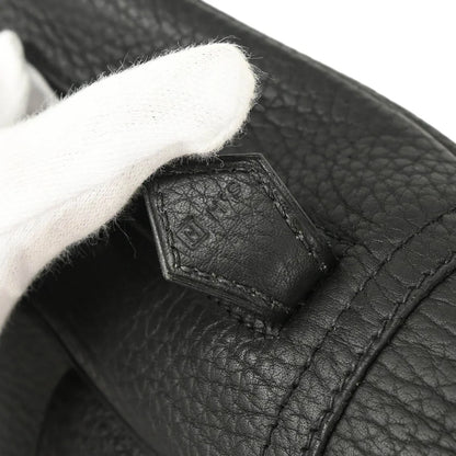 Hermes 2004 Black Fjord Plume Doc 38 Handbag