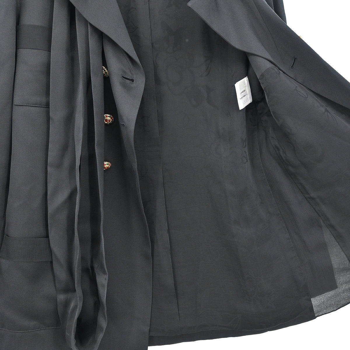 Chanel 2010 Double Breasted Jacket Black #34