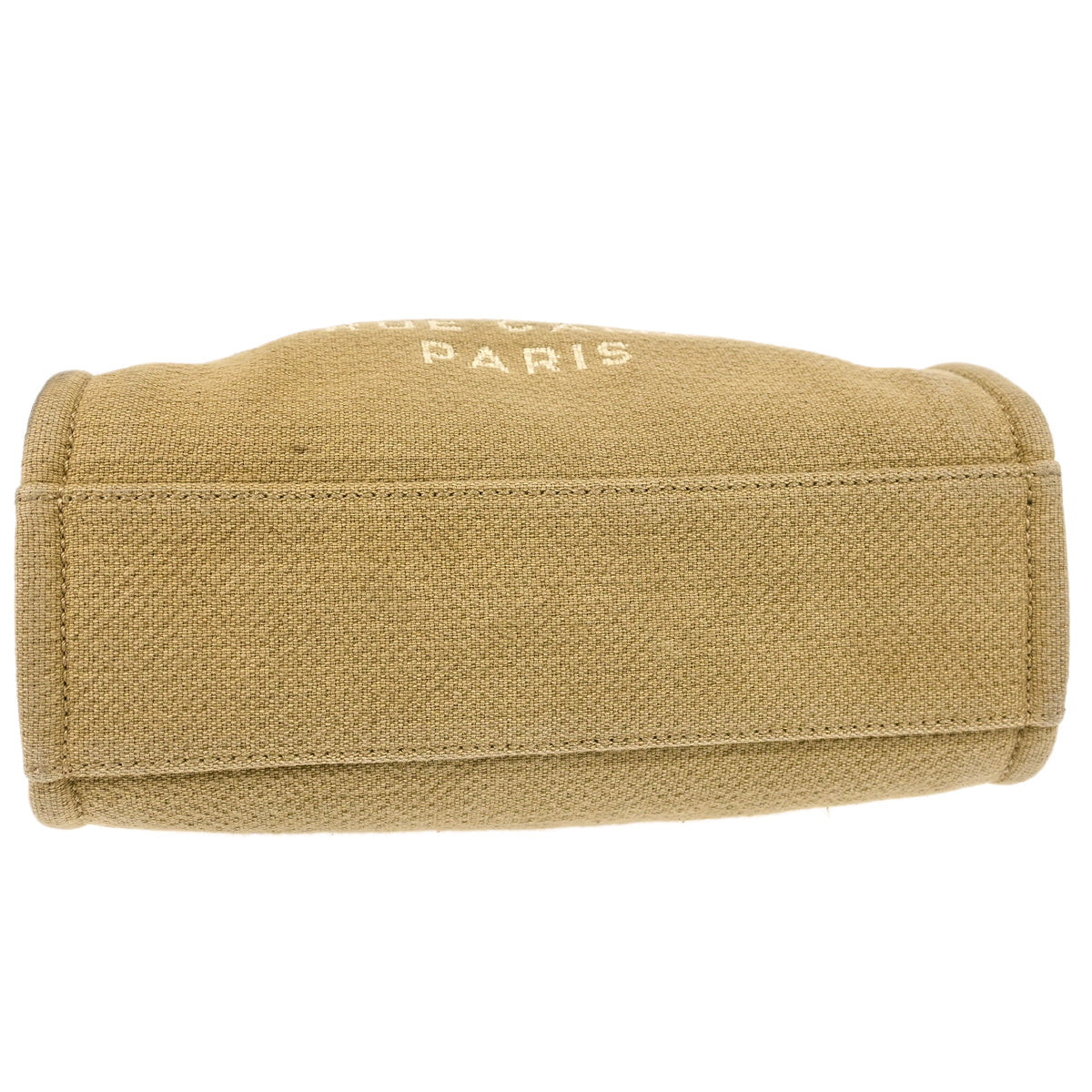 Chanel 2012 Beige Canvas Mini Deauville Shoulder Tote Bag