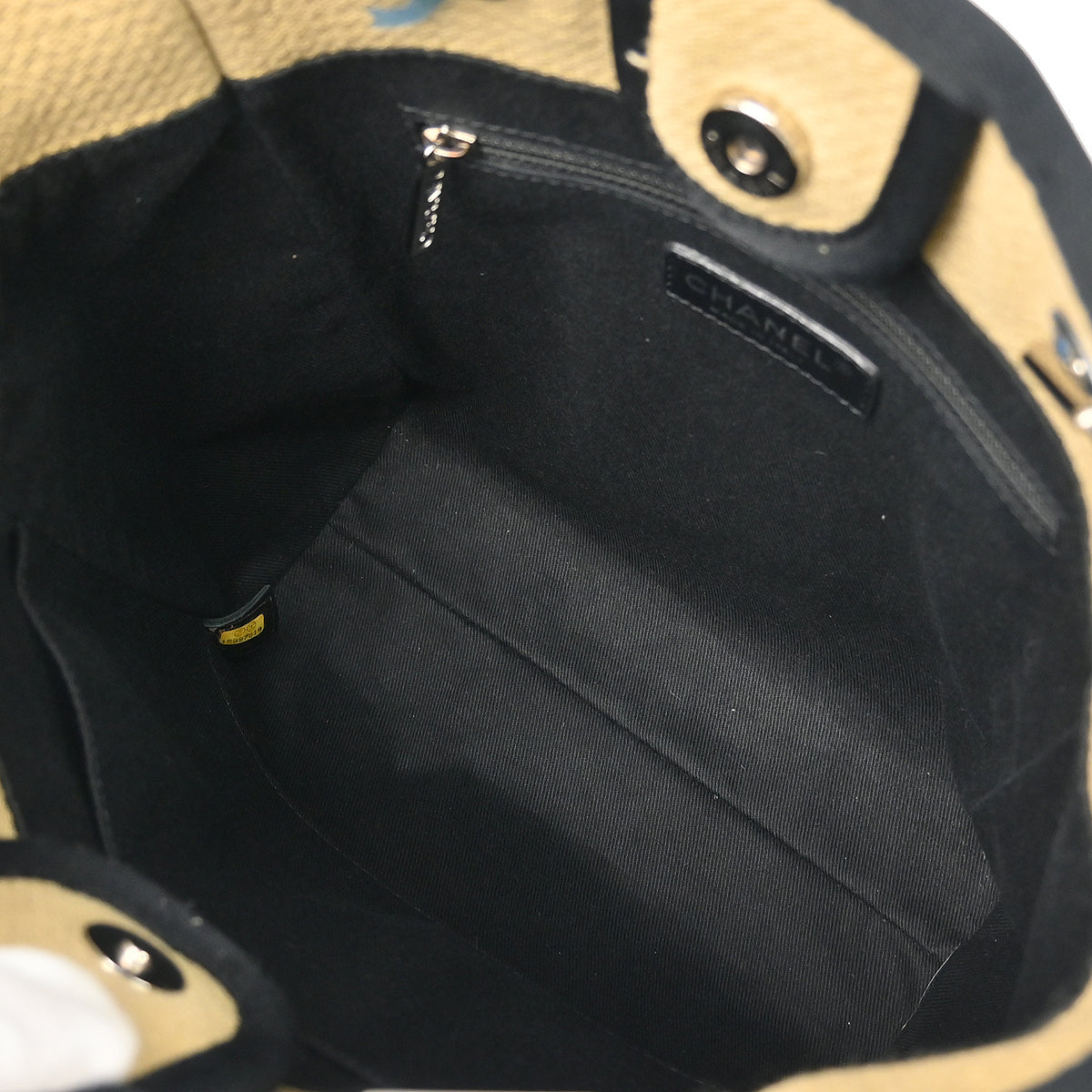 Chanel 2012 Beige Canvas Mini Deauville Shoulder Tote Bag