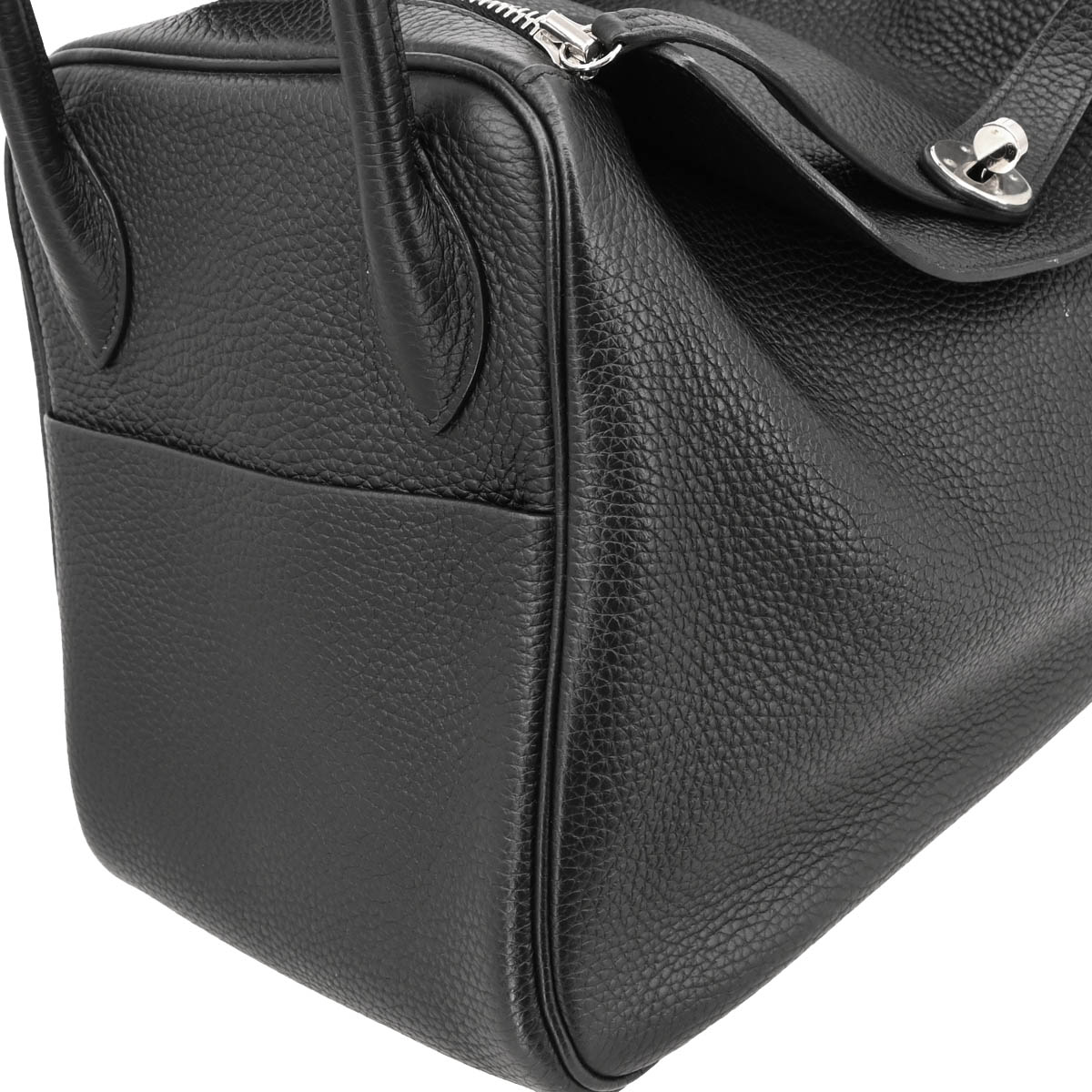 Hermes 2015 Black Taurillon Clemence Lindy 34 Shoulder Bag