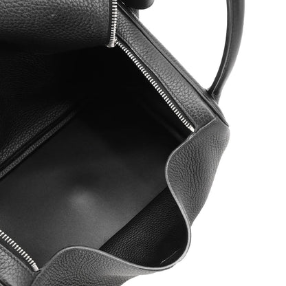 Hermes 2015 Black Taurillon Clemence Lindy 34 Shoulder Bag