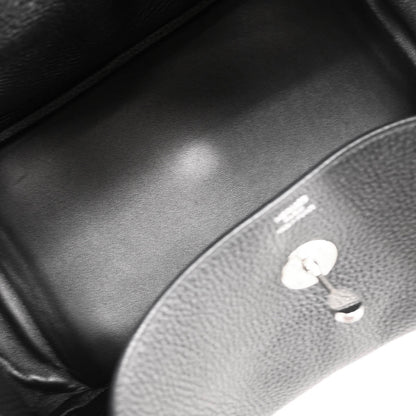 Hermes 2015 Black Taurillon Clemence Lindy 34 Shoulder Bag