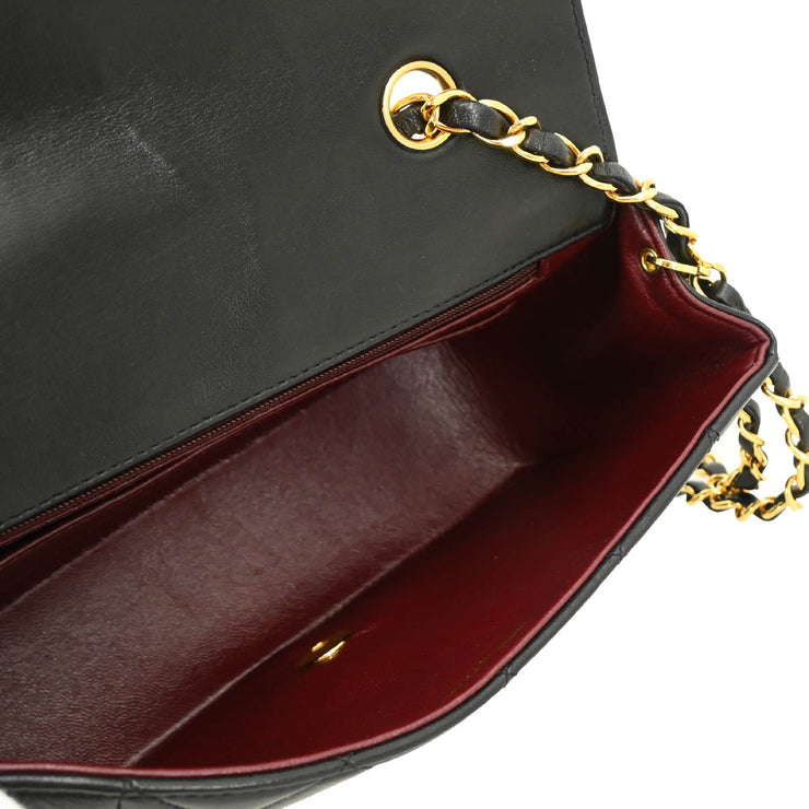 Chanel 1994-1996 Black Lambskin Small Diana Shoulder Bag