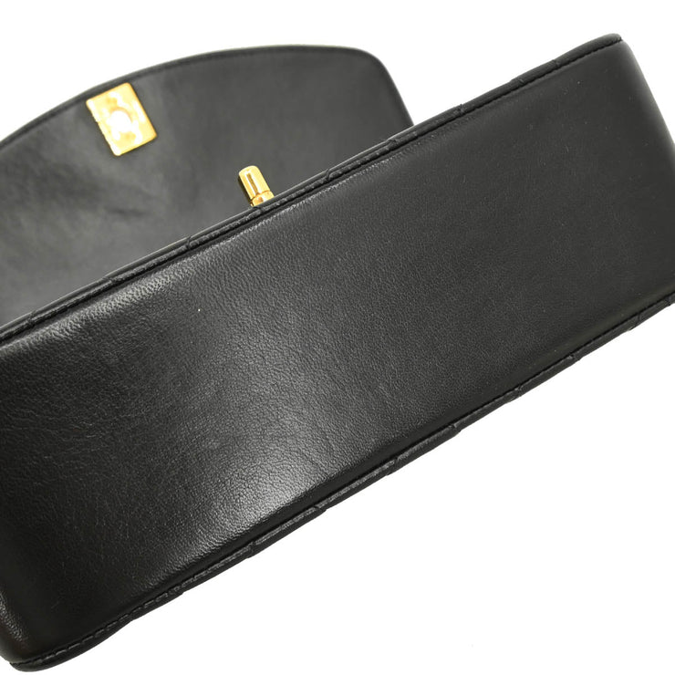 Chanel 1994-1996 Black Lambskin Small Diana Shoulder Bag