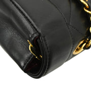 Chanel 1994-1996 Black Lambskin Small Diana Shoulder Bag