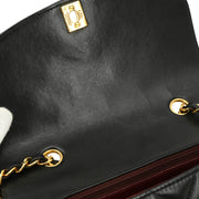 Chanel 1994-1996 Black Lambskin Small Diana Shoulder Bag