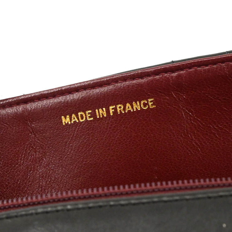 Chanel 1991-1994 Black Lambskin Mademoiselle Single Flap Shoulder Bag