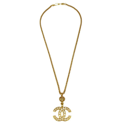 Chanel Gold CC Chain Pendant Necklace 95A