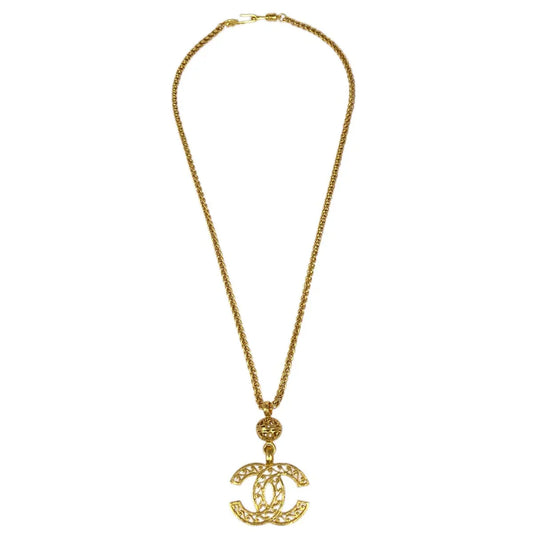 Chanel Gold CC Chain Pendant Necklace 95A