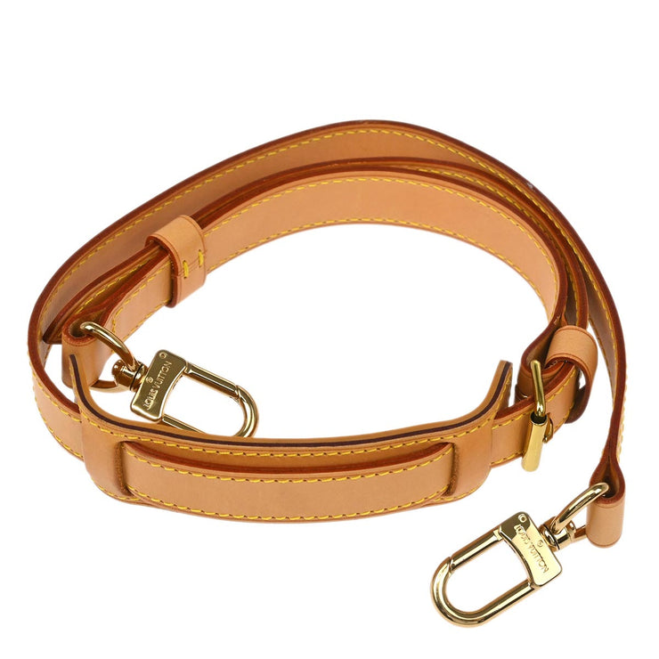 Louis Vuitton Beige Leather Shoulder Strap Accessories Small Good