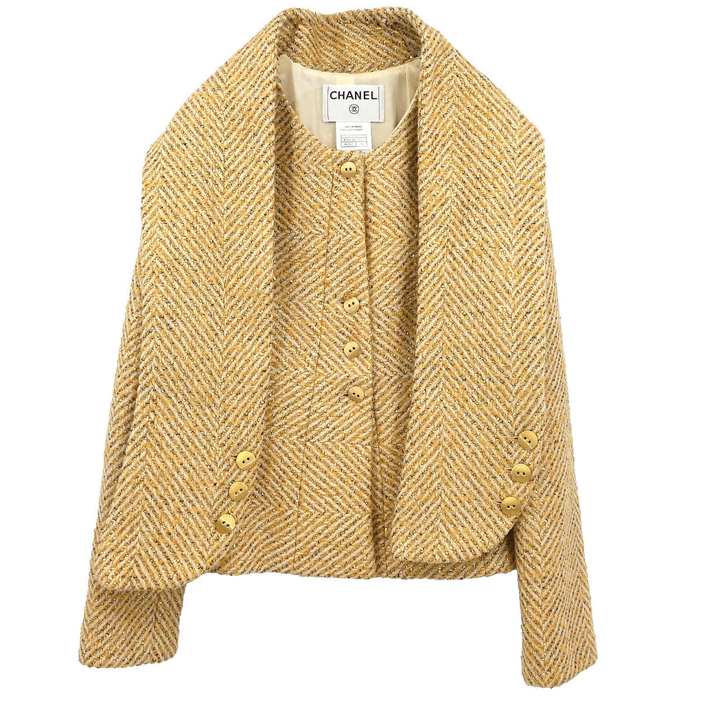 CHANEL - kyoooCHANEL ジャケット Chanel Chain-Link Embroidered Jacket with Patch Pockets
