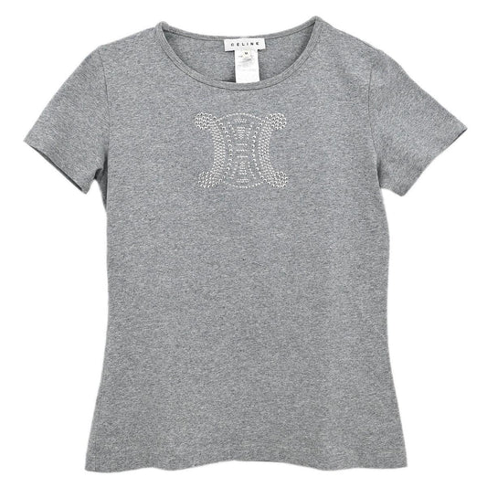 Celine Macadam T-shirt Top Gray #M
