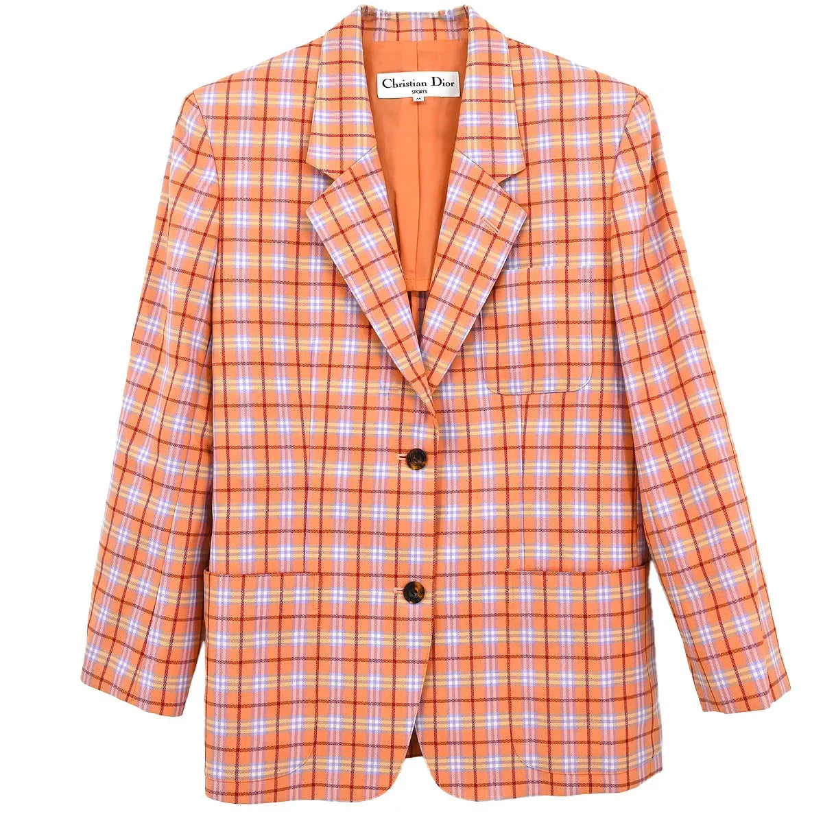 Christian Dior Single Breasted Jacket Orange #M