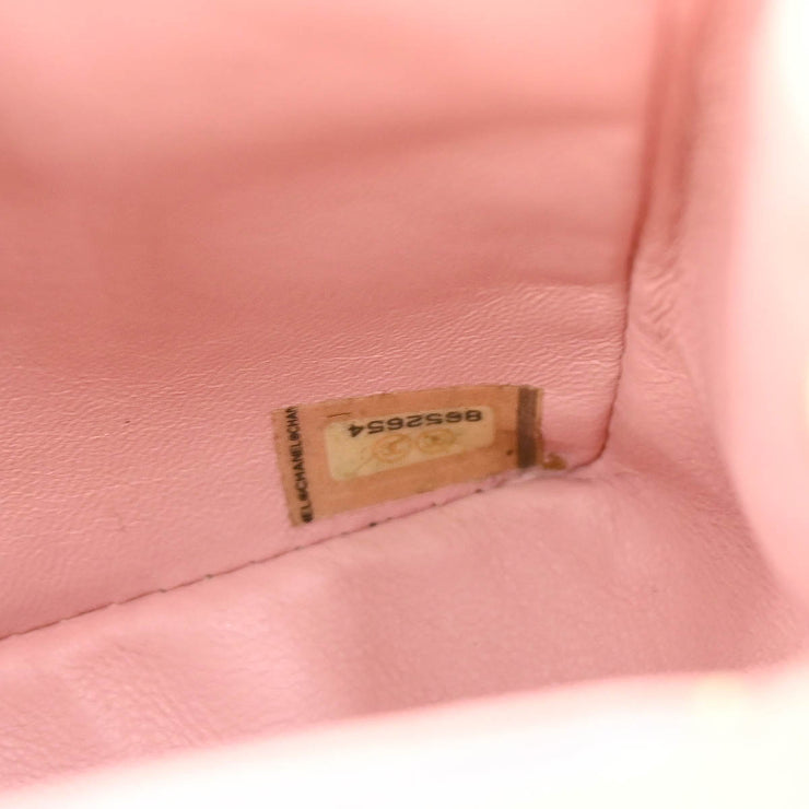 Chanel 2003-2004 Pink Caviar Mini Classic Square Flap Bag