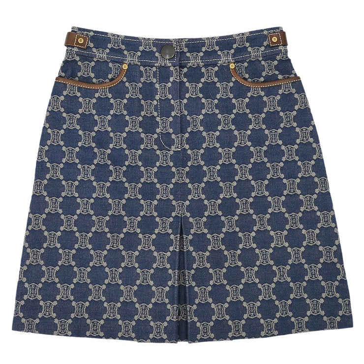 Celine Skirt Macadam Denim Blue #34