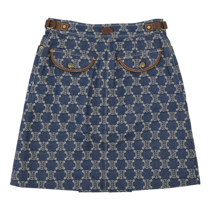 Celine Skirt Macadam Denim Blue #34