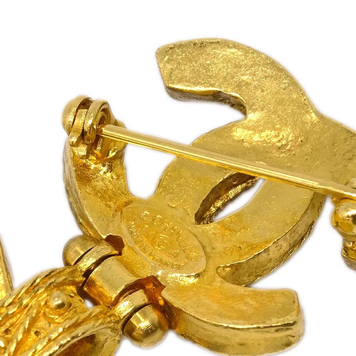 Chanel Brooch Pin Gold Gripoix 94A