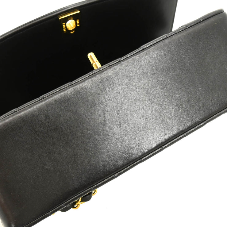 Chanel 1994-1996 Black Lambskin Small Diana Shoulder Bag