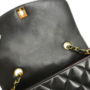 Chanel 1994-1996 Black Lambskin Small Diana Shoulder Bag