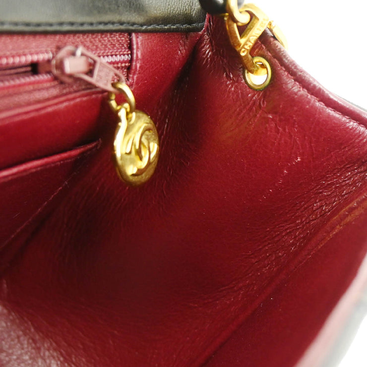 Chanel 1994-1996 Black Lambskin Small Diana Shoulder Bag