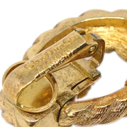 Christian Dior Gold Hoop Earrings Clip-On