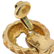 Christian Dior Gold Hoop Earrings Clip-On