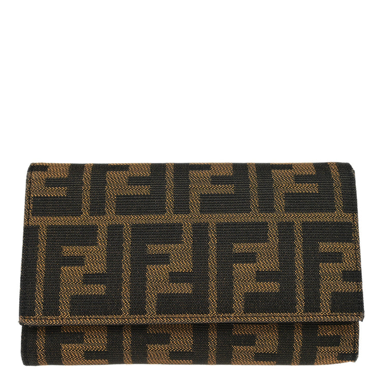 Fendi Brown Zucca Wallet Purse