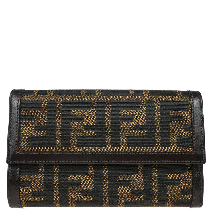 Fendi Brown Zucca Wallet Purse