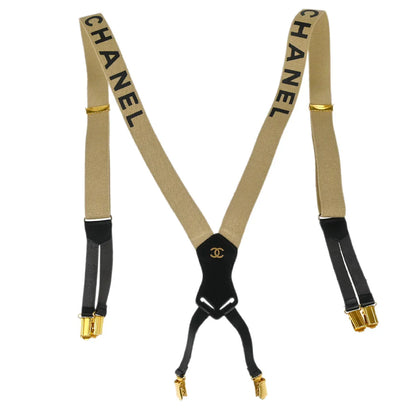 Chanel Suspenders Beige Small Good