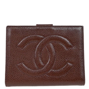 Chanel 1997-1999 Brown Calfskin Bifold Wallet Purse
