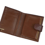 Chanel 1997-1999 Brown Calfskin Bifold Wallet Purse
