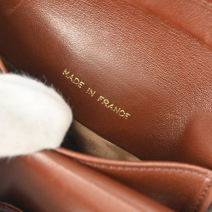 Chanel 1997-1999 Brown Calfskin Bifold Wallet Purse