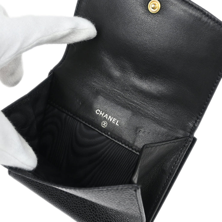 Chanel 1996-1997 Black Caviar Bifold Wallet