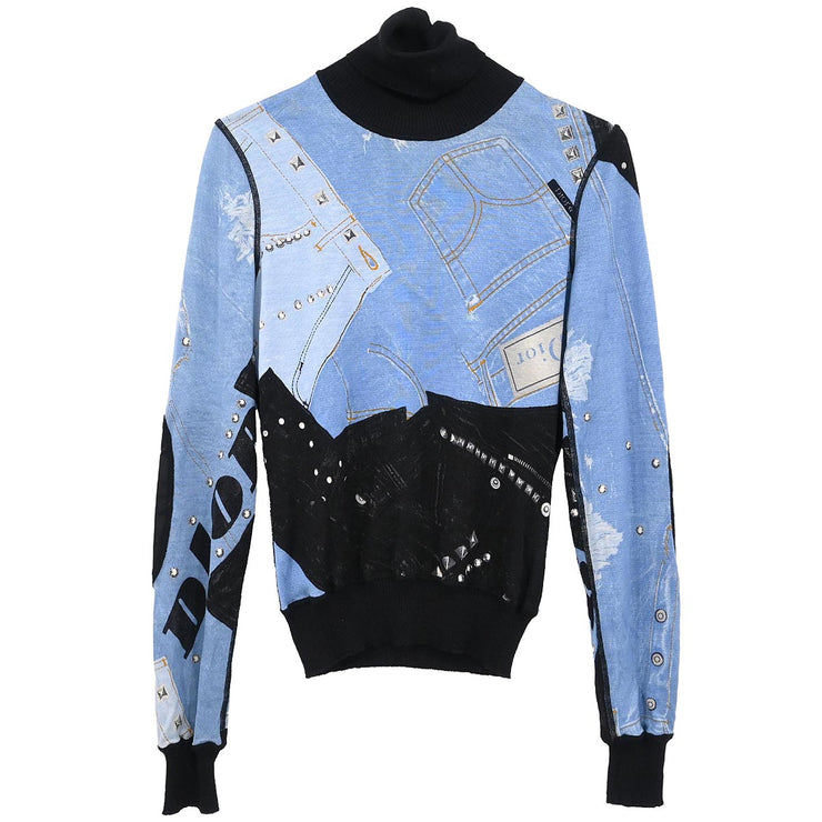 Christian Dior 2004 Long Sleeve T-shirt Top Blue