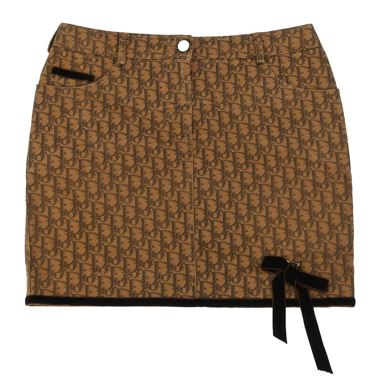 Christian Dior 2005 Trotter Skirt Brown #38