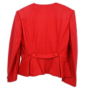 Christian Dior Collarless Jacket Red