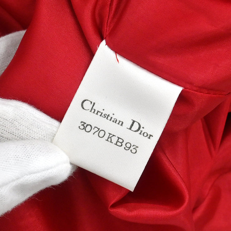 Christian Dior Collarless Jacket Red