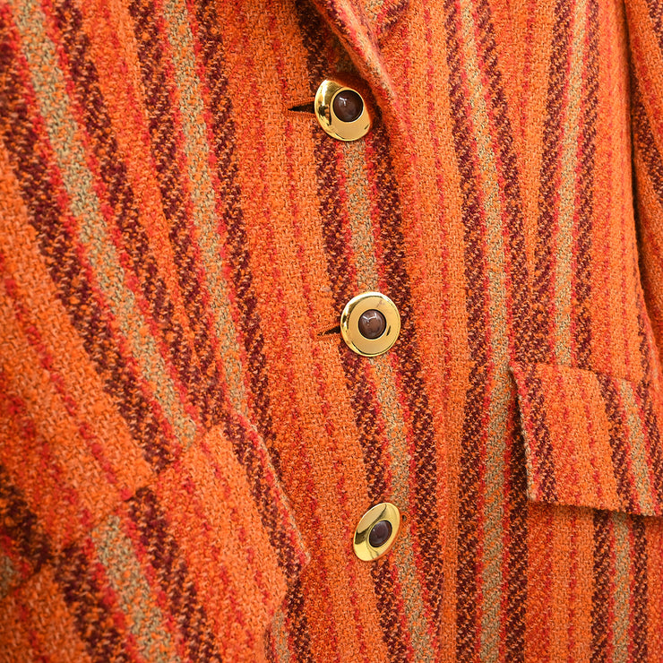 Christian Dior Single Breasted Jacket Orange #L
