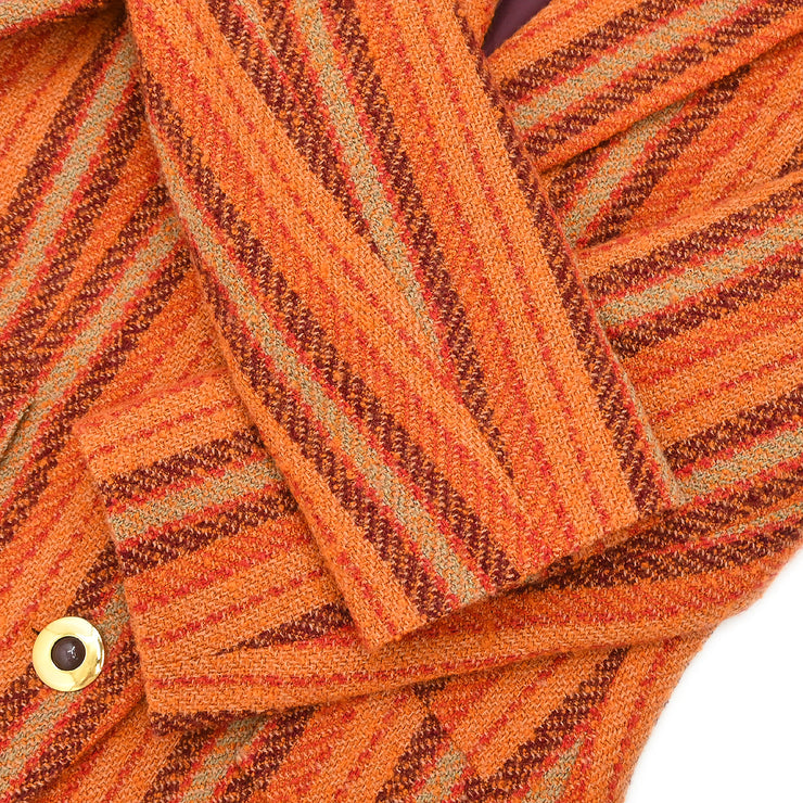 Christian Dior Single Breasted Jacket Orange #L