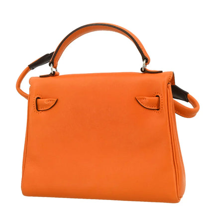 Hermes Orange Gulliver Kelly Doll Mascot Handbag