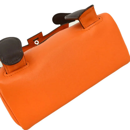 Hermes Orange Gulliver Kelly Doll Mascot Handbag