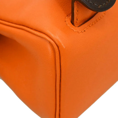 Hermes Orange Gulliver Kelly Doll Mascot Handbag