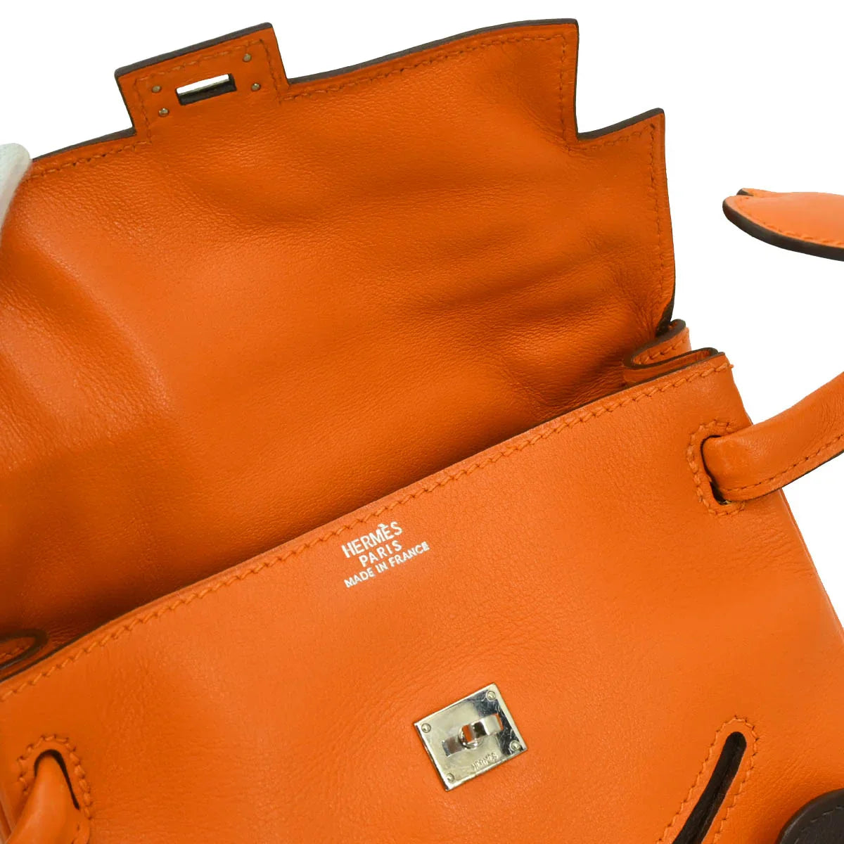 Hermes Orange Gulliver Kelly Doll Mascot Handbag