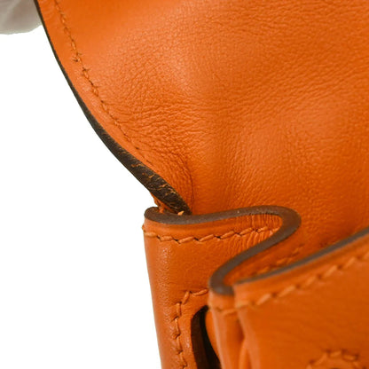 Hermes Orange Gulliver Kelly Doll Mascot Handbag