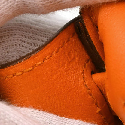 Hermes Orange Gulliver Kelly Doll Mascot Handbag