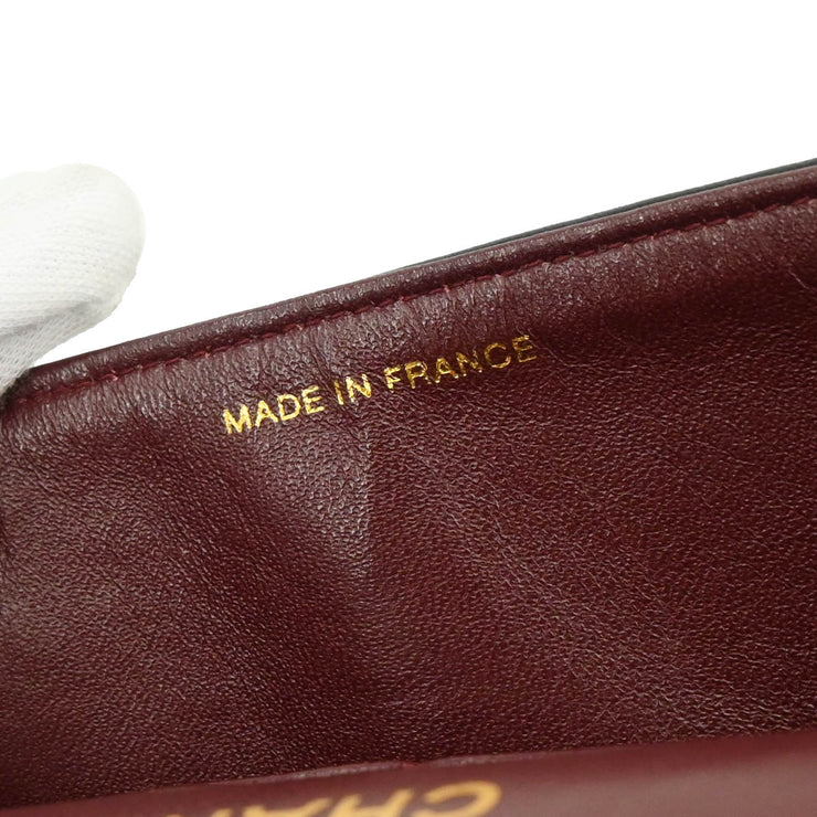 Chanel 1996-1997 Black Lambskin Medium Double Flap Shoulder Bag