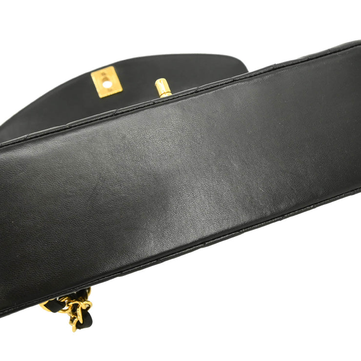Chanel 1994-1996 Black Lambskin Small Diana Shoulder Bag
