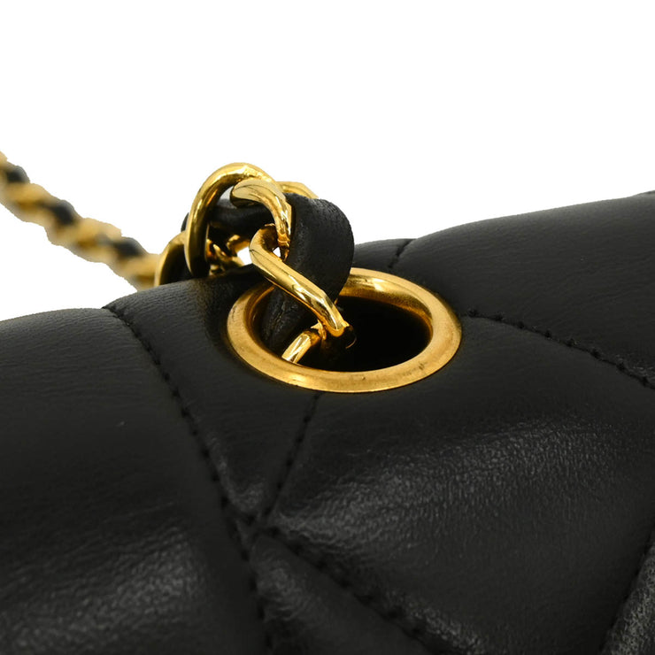 Chanel 1994-1996 Black Lambskin Small Diana Shoulder Bag